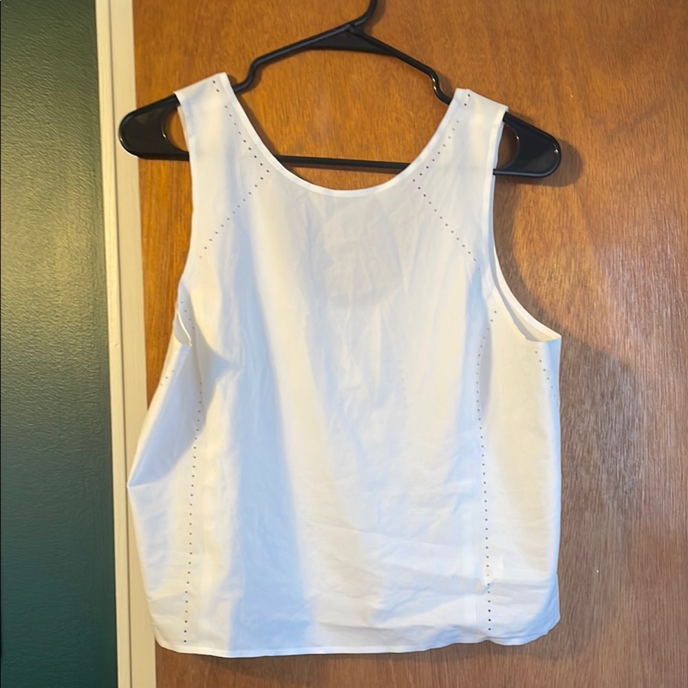 Athleta White Boxy Tank Top